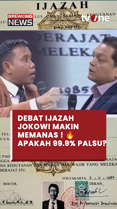 Download lagu DEBAT IJAZAH MEMANAS! 🔥 Ahmad Khozinudin Sebut 5 Indikasi: Logo, Stempel, Foto, Font Palsu | tvOne
