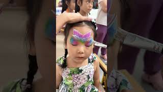 The face painting inspired by mermaids is very popular among children #facepainting #facepaint