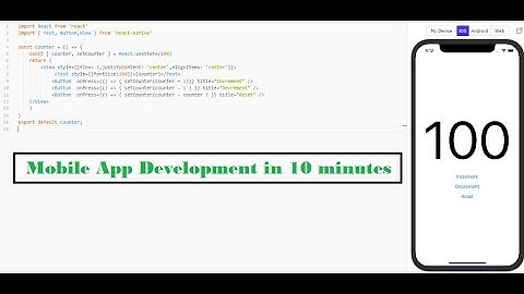 Counter App using React native.