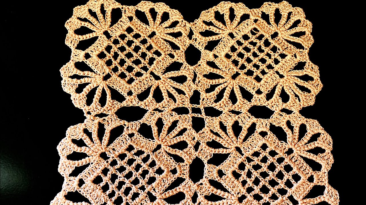 Cuadro para Mantel o Camino de Mesa🧶 paso a paso