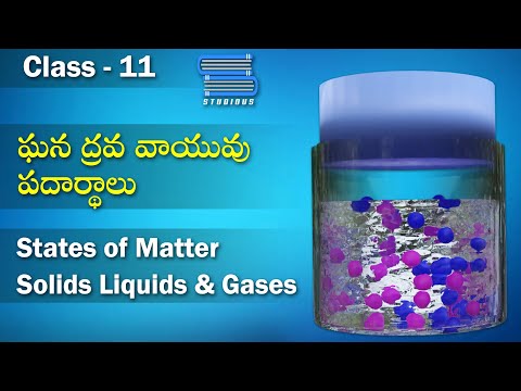 ఘన ద్రవ వాయువు పదార్థాలు | States of Matter | Solids Liquids & Gas | Chemistry Grade 11