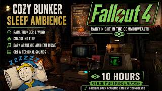 Sleep Inside a Cozy Fallout 4 Bunker ☢️ Rainy Wasteland Night for Sleep & Relaxation (10 Hours) screenshot 5
