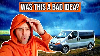 STORM STEALTH CAMPING In my Micro Camper Van | HEAVY RAIN In Pembrokeshire