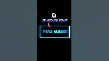 3D MOVIE FONT TUTORIAL | CAPCUT EDITING TUTORIAL | #shorts #tutorial #edit #capcut #viral #trending