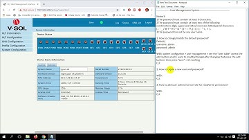 User Management System on VSOL OLT in WEB Mode
