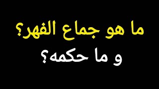 ما هو جماع الفهر؟ و ما حكمه؟