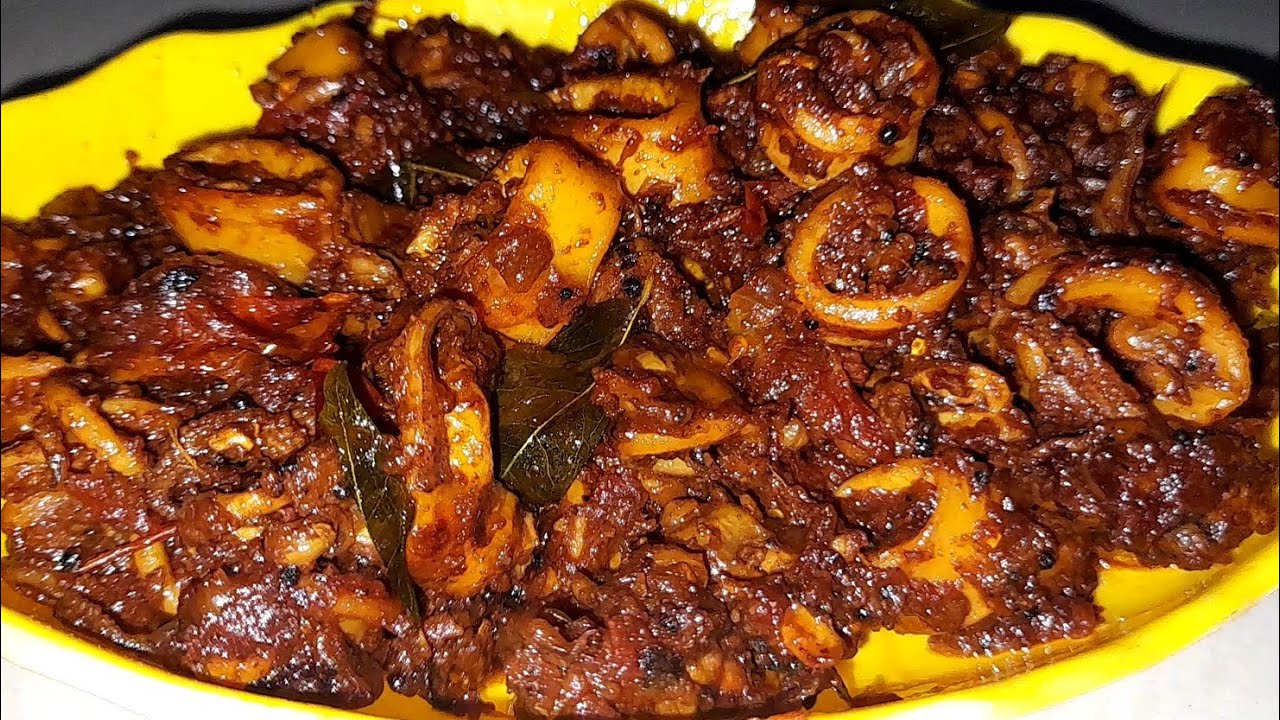 How to make delicious Kanava Meen Koku  Kadamba Collection  healthy squid gravy  Kanava meen thokku