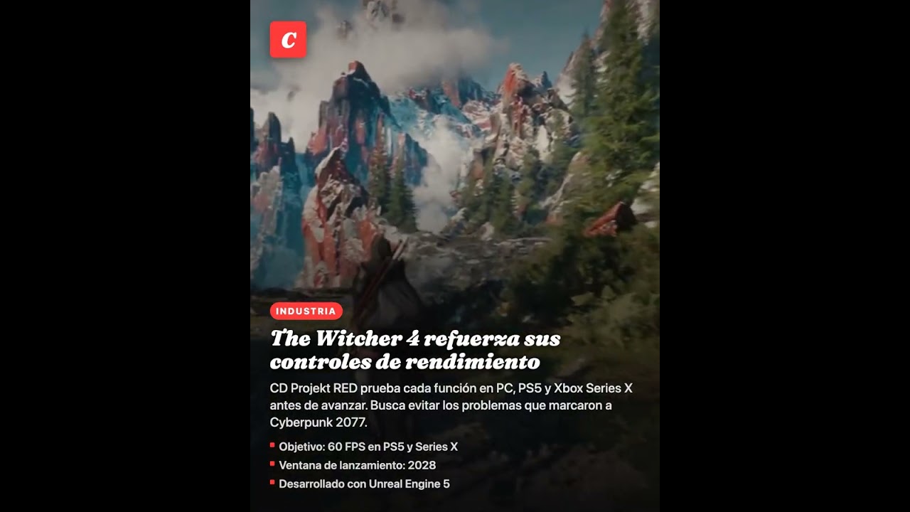 The Witcher 4 refuerza sus controles de rendimiento
