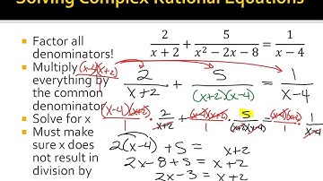 Lesson 7-6 (Video 2) - Solving Complex Equations with Rational Functions