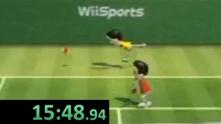 I tried speedrunning Wii Sports Tennis but...