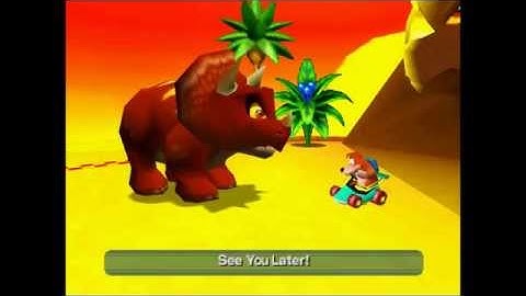 Diddy Kong racing N64 Walkthrough 8 - Dino Domain (World 1)second boss race