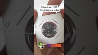 Moeda valiosa de 25 centavos 1995 comemorativa da FAO - Valor em 2021 #shorts