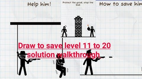 Draw to save level 11 to 20 solution walkthrough #drawtosave #gameplay