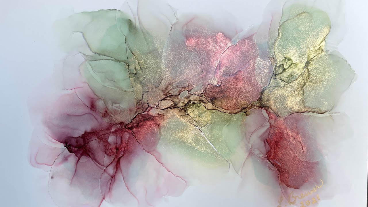 Alcohol ink art on Yupo paper