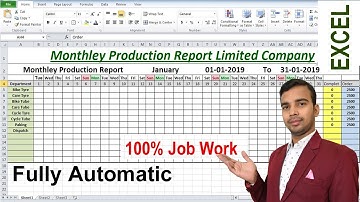 Monthly production Report Limited company For Microsoft excel Advance Formula