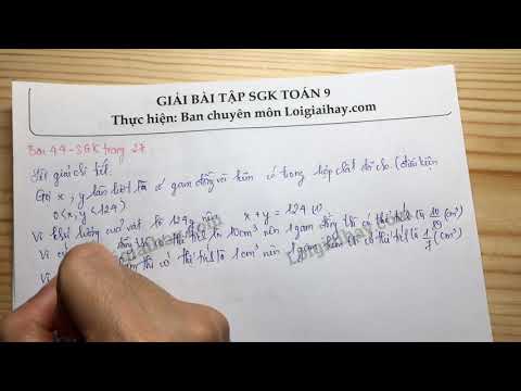 Video Giải bài 44 trang 27 SGK toán 9 tập 2 - youtube
