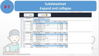 007 Subdatasheet Expand And Collapse