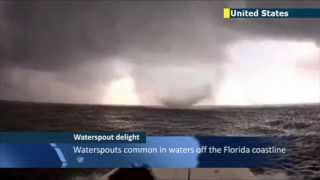 Sea Twisters: Florida waterspouts observed off the coast during diving trip