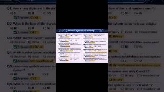 Number system Basics MCQ's. #coder #computerscience #coding #programmer #coder #python #cpp #js #pyp