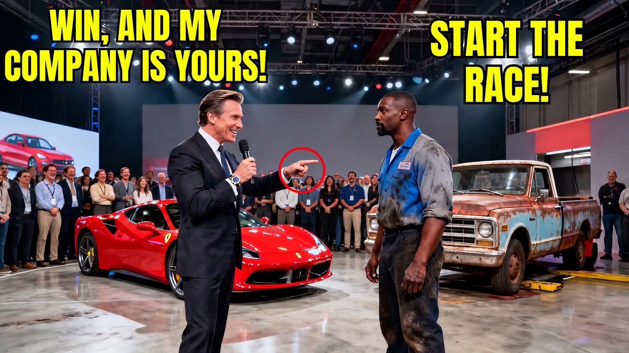 “If that pile of scrap metal can beat my Ferrari, I’ll transfer the entire company to you.” Preston laughed into the microphone while three hundred people cheered—and then he turned to me, the...