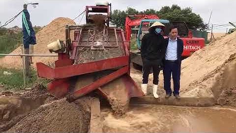 Dây chuyền sàng rung rửa cát tự động tự động 100% tại Việt Nam 0983032337
