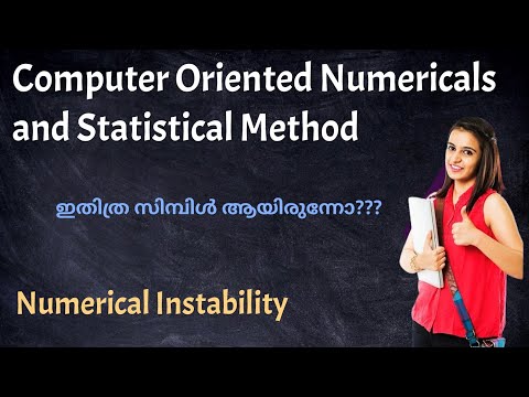 Numerical Instability|Computer oriented numericals and statistical method|Conm malayalam