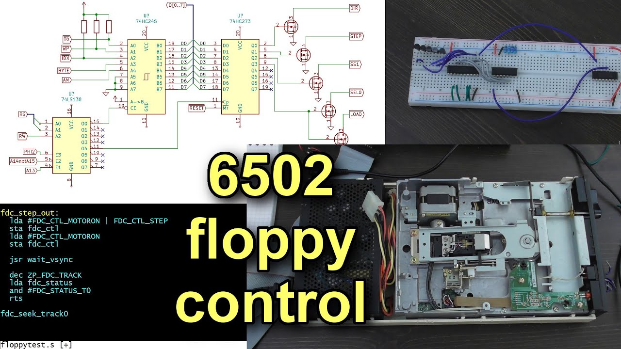 Homebrew 6502 Controlling A Floppy Disk Drive YouTube Homebrew 6502 Controlling A Floppy Disk Drive YouTube