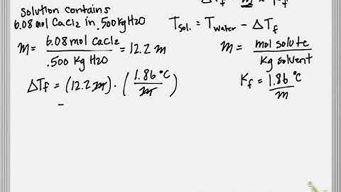 Calculating Freezing Point of a Solution