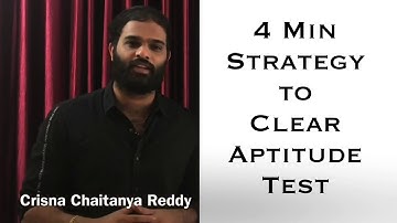 4 Min Simple Strategy to clear Aptitude Test | Crisna Chaitanya Reddy | CREATE U app | Aptitude