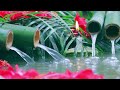 🎵 BAMBOO WATER FOUNTAIN & Relaxing Piano Music for Stress Relief, healing Music, Meditation Music