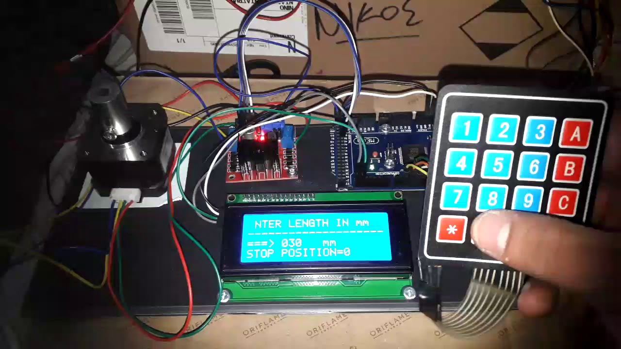 Set Position Stepper Motor With Lcd And Keypad Youtube