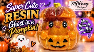 This Resin Ghost in a Pumpkin Is TOO CUTE! 🎃👻 | Halloween Resin DIY