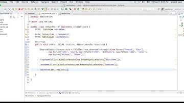 JavaFX Table in 4 min