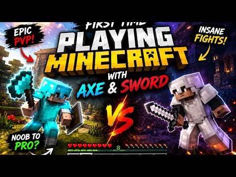 Playing minecraft for the first time in PC for the first time   #minecraft #pvp