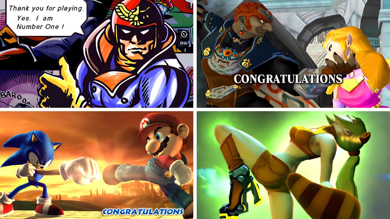 Super Smash Bros. Series - All Character Ending Screens