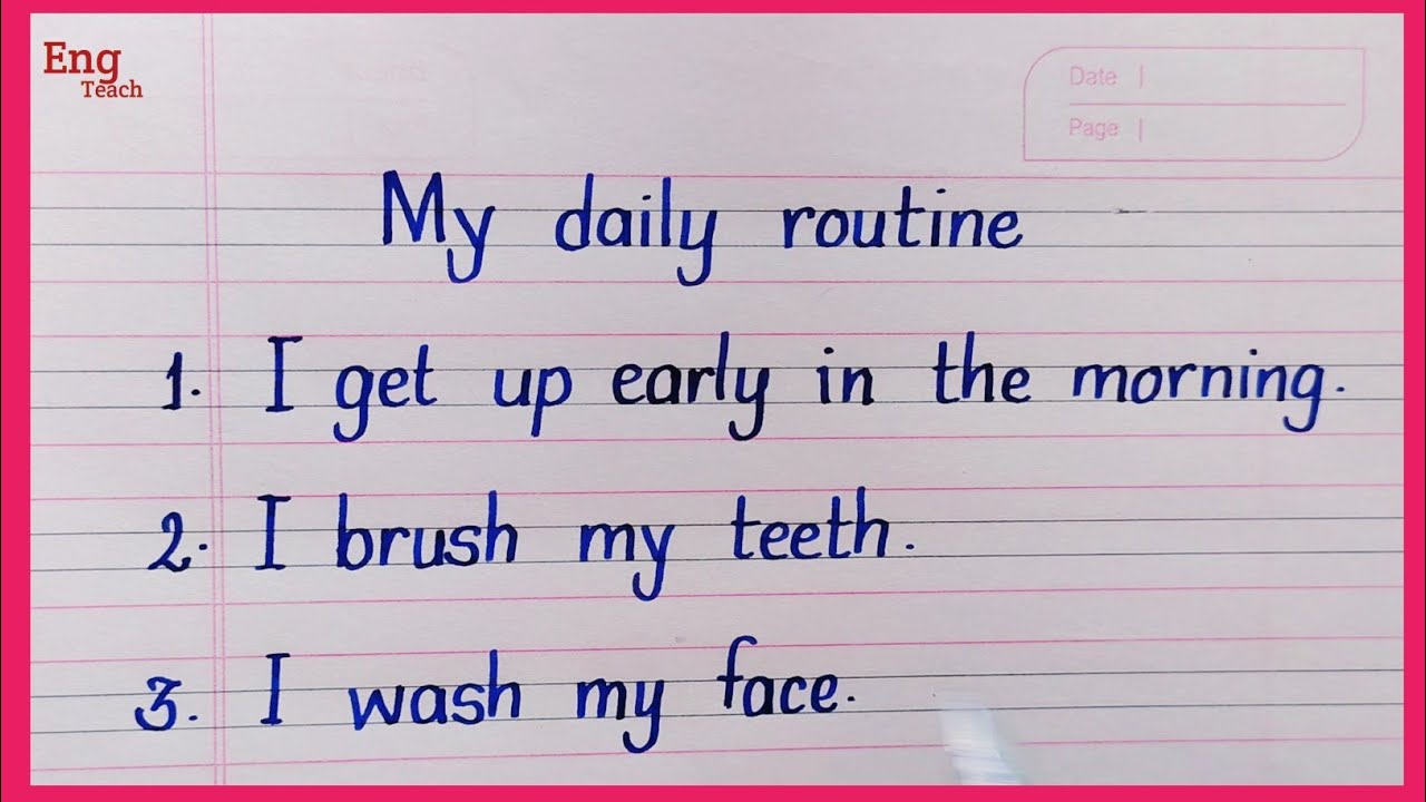 10 lines on my daily Routine | Daily Routine | English writing | Handwriting | writing |Eng Teach |