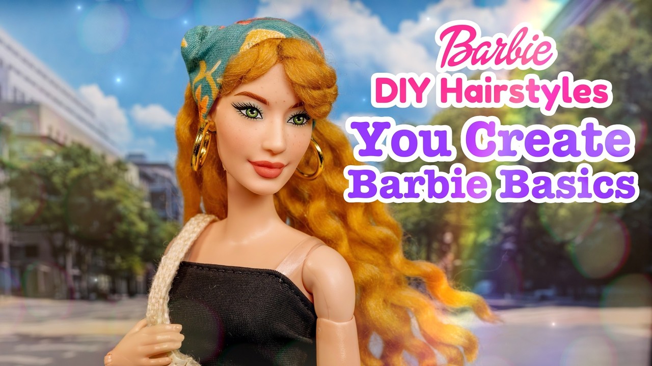 DIY Easy Barbie Doll Wig Hairstyles : You Create Barbie Basics Kit 1 & 2