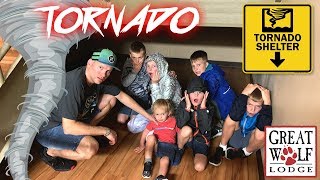 hiding from real tornado at great wolf lodge