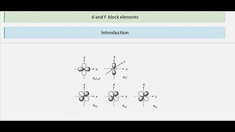 The d and f Block Elements #SATHEE_ENGG #swayamprabha #engineeringexams
