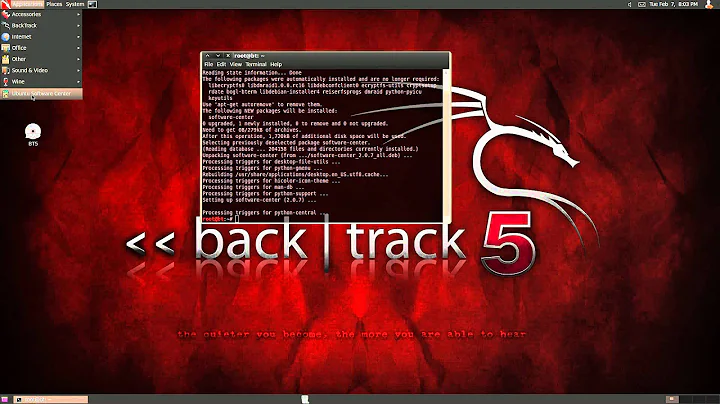 How To install and uninstall software center and other software on backtrack