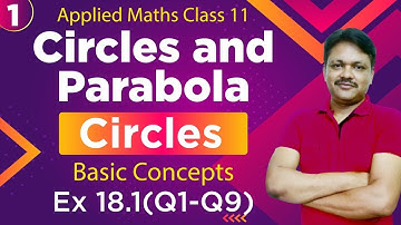EQUATION OF CIRCLE EX-18.1 (Q1-Q9) | Lecture 1 | Circles & parabola | Class- 11 Applied Mathematics