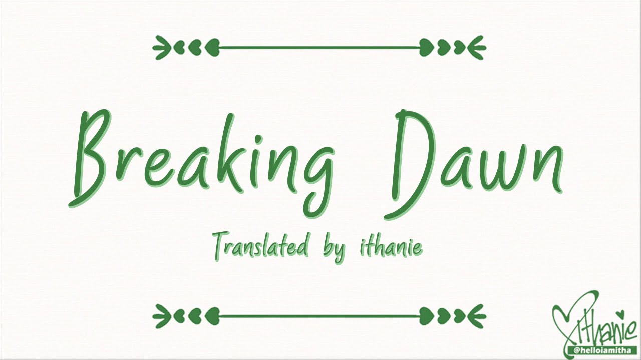 Jae Joong - Breaking Dawn (Noblesse Ost. Opening Theme) (Lirik Terjemahan Indonesia)