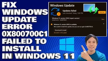 How To Fix Windows Update Error Code 0x800700c1 Failed To Install in Windows 11