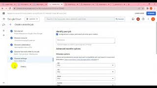 Migrate data from on premise to google cloud-Step 5  Create data transfer job and validate