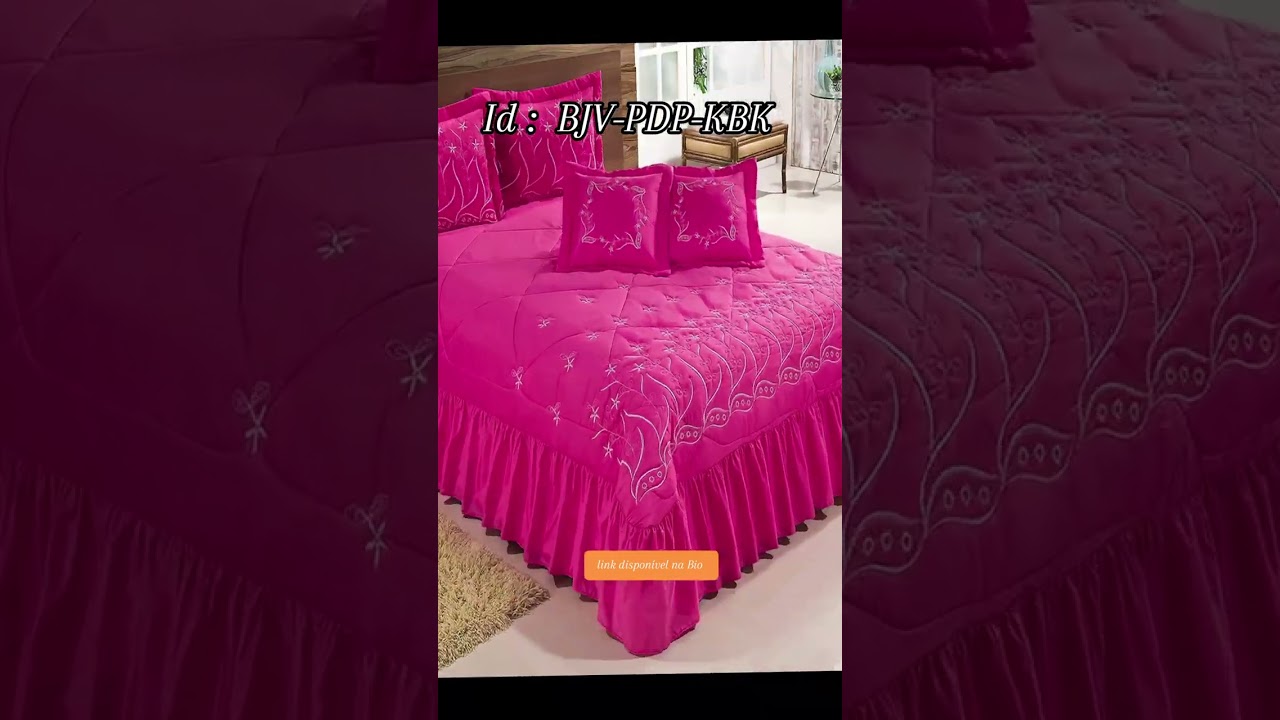 Dê uma olhada em Kit Cobre Leito Casal Queen Desejos 07 Peças - Colcha.