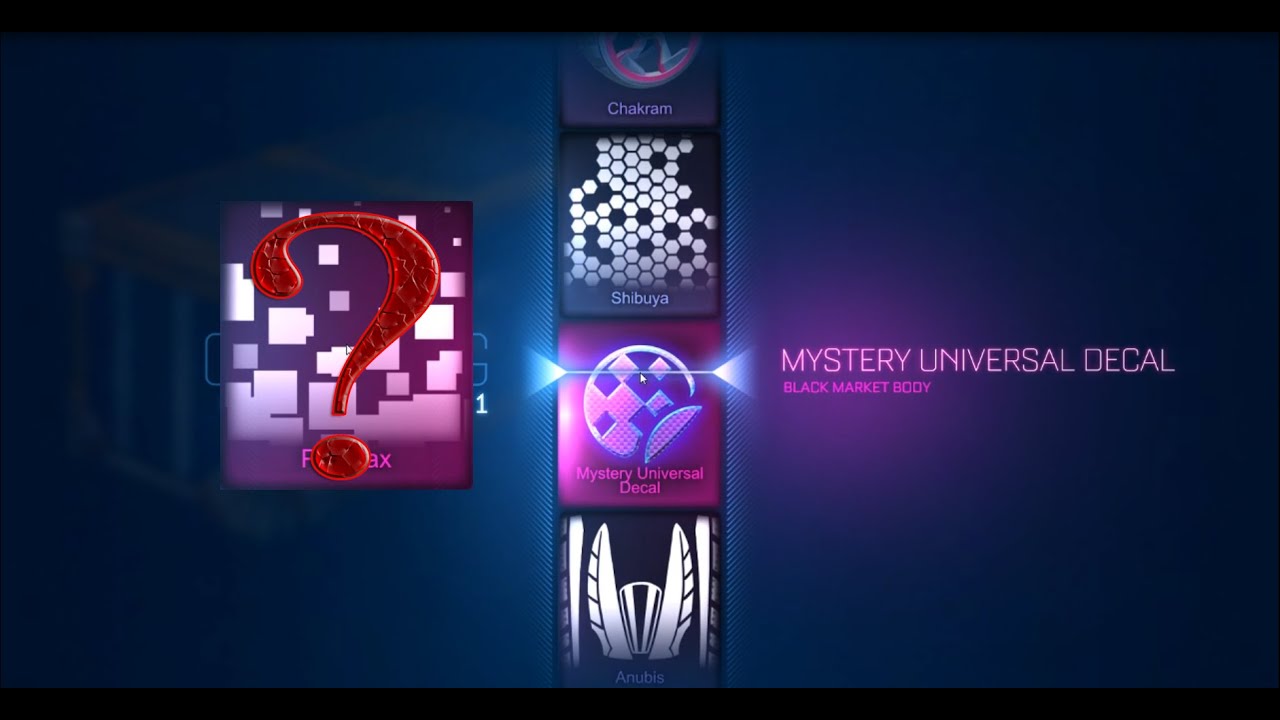 Opening a Mystery Universal Decal in Rocket League - YouTube