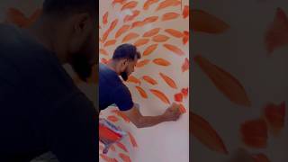 Asian paints royal play wall painting texture design #shorts #trending #painting