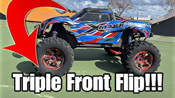 My Xmaxx Lands A Triple Front Flip!!!