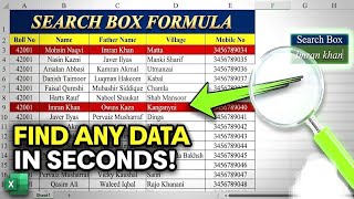 How to Create a DYNAMIC Search Box in Excel (In 2 Minutes!)