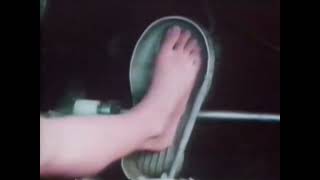 Woman Flooring Barefoot (Slow Motion)